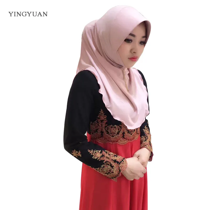 

TJ67 Summer plain hijabs Double layer Solid color scarf of women Bamboo Make the face smaller fashion muslim hijabs (no brooch)