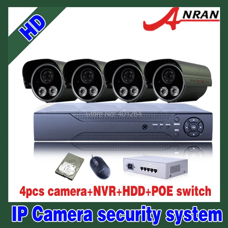 8CH NVR System P2P 2.0 MP Network IP Outdoor Array IR Home Security CCTV Camera POE Switch Free 2TB HDD