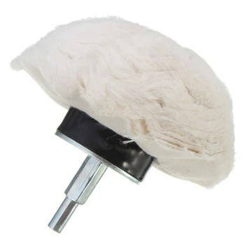 

1PC 4 Inch 100% Cotton Dome Polishing Mop Buffing Wheel Polish Pad Drills White