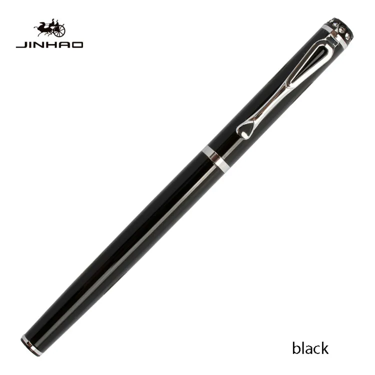 Jinhao 301 авторучка 0,38 мм чернильные ручки для письма для девочек металлические Роскошные Металлические stylo plume каллиграфия ручка caneta caligraphy - Цвет: jinhao 301 heiqi