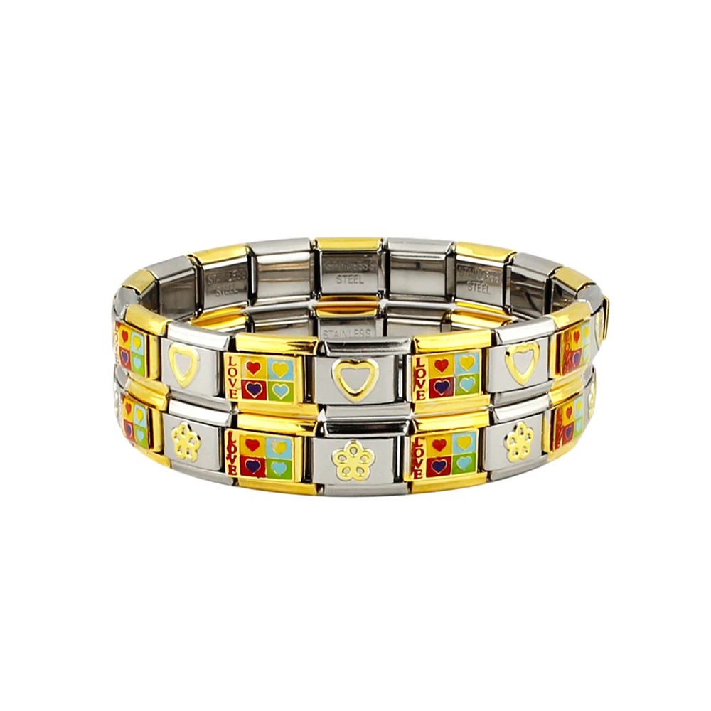 

Bracelets For Women Men Fashion Silver Bangles Bracelets 2018 New Jewelry Stainless Steel Bracelet Heart Couple Gift Jewelry