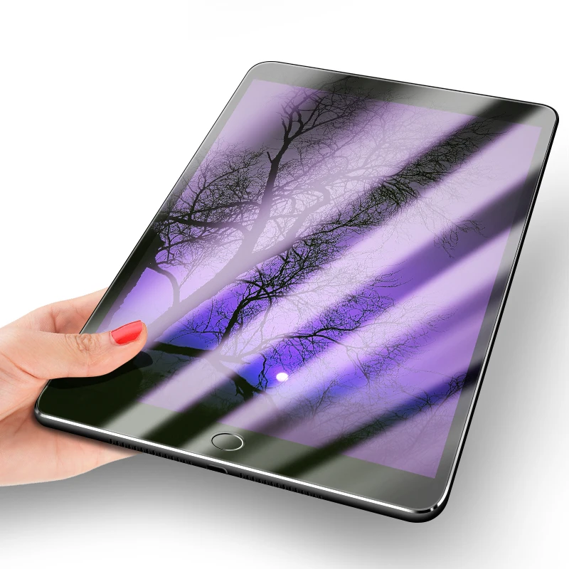 

2Pcs a set 3D Arc Screen Protector for New iPad 2017/2018 9.7 inch Ultra Thin 9H Tempered Glass Film With Blue Light Filter