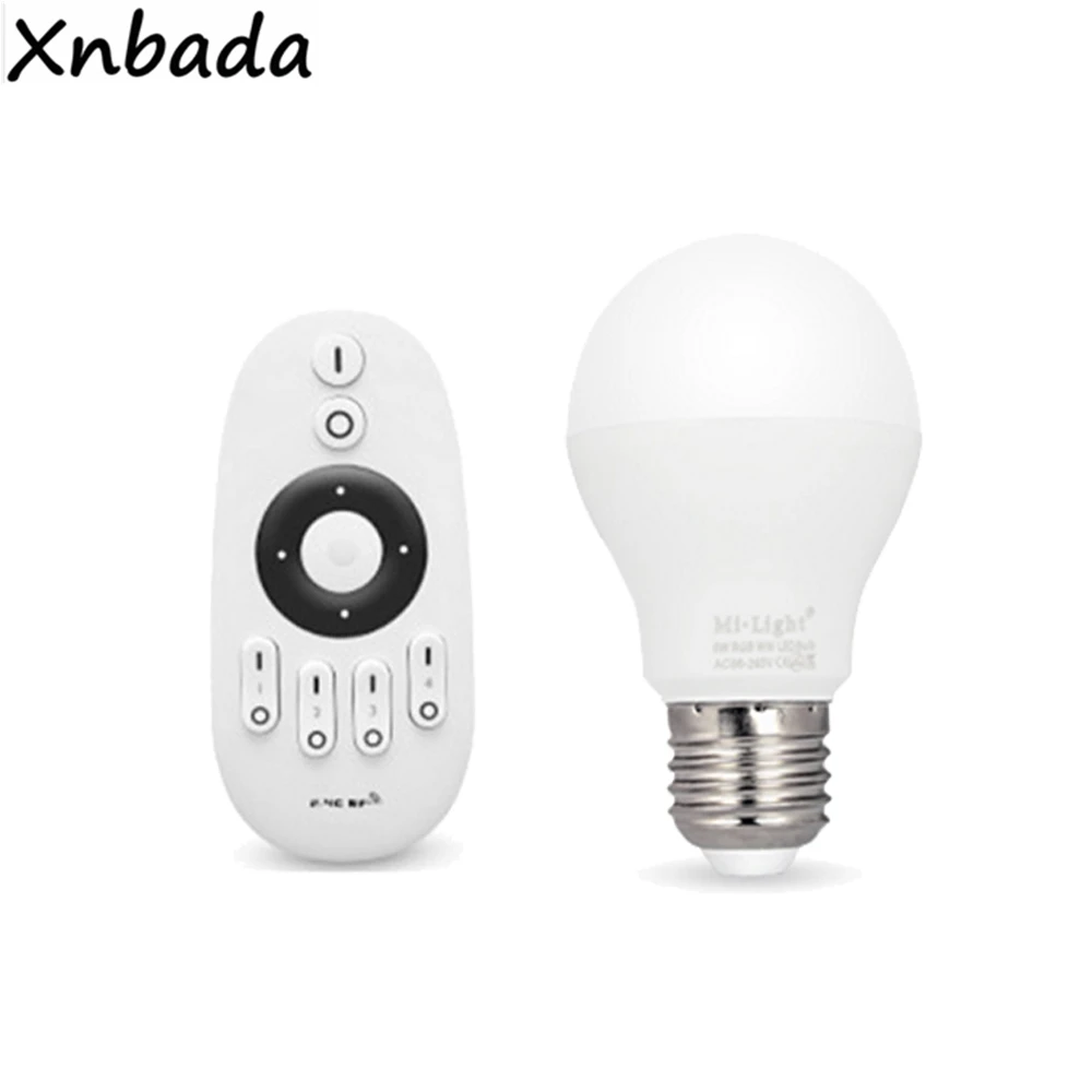 

Milight 2.4G E27 6W CW WW Led Bulb Led Lamp AC85-265V Wireless RF Remote Led Controller For CW WW Led Bulb