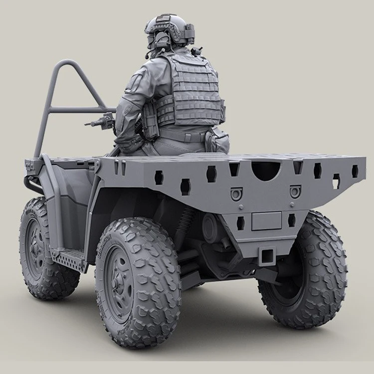 1/35 полимерный модельный комплект США спецназ современный ATV rider с Mk18 карабином(только один солдат) Неокрашенный 245 г