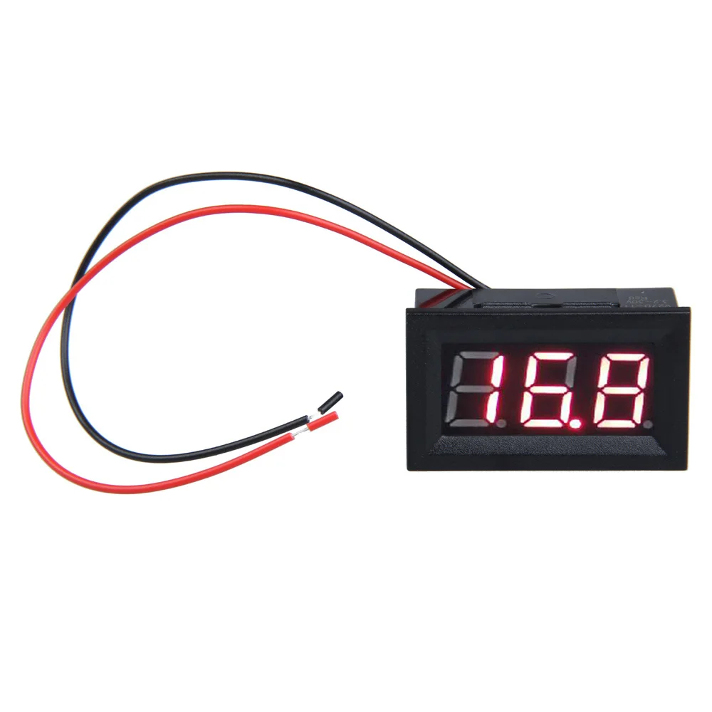 DC3.2-30V 0.56 Inches Car Mini Digital LCD Voltmeter with Two-wire Automobile Voltmeter Ammeter 0.1 Accuracy Car Accessaries