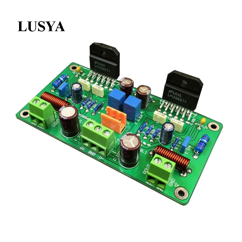 Lusya HiFi LM3886TF стерео усилитель собранная плата 68 Вт + 2 0 канальный аудио 4ом 50 * 2/38 8ом