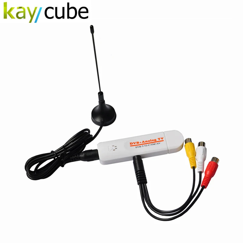 Цифровой спутник DVB T2 USB TV Stick тюнер ТВ приемник T2/T/C/FM/аналоговый с антенной пульт
