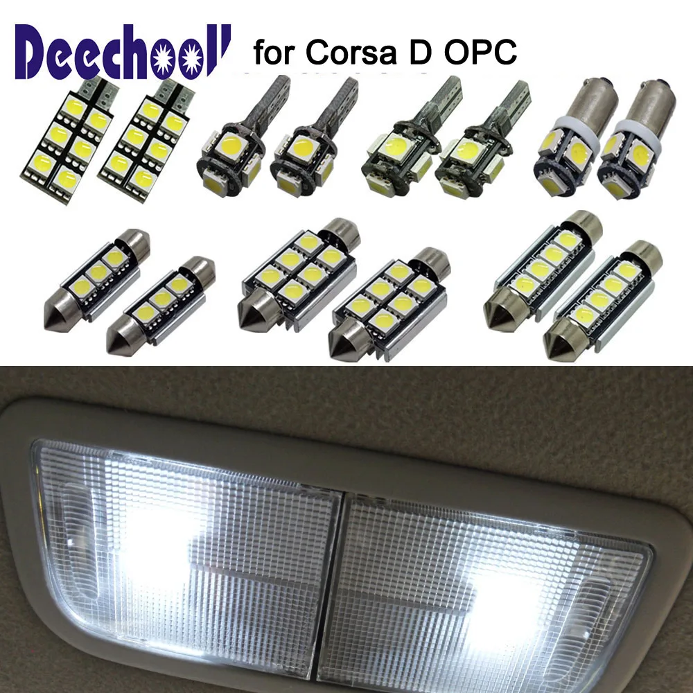 Us 13 8 31 Off 11 Stucke Auto Led Lampen Fur Opel Corsa D Opc Canbus Innen Lampe Dome Lesen Gluhlampen Xenon Weiss Deechooll In Signallampe Aus