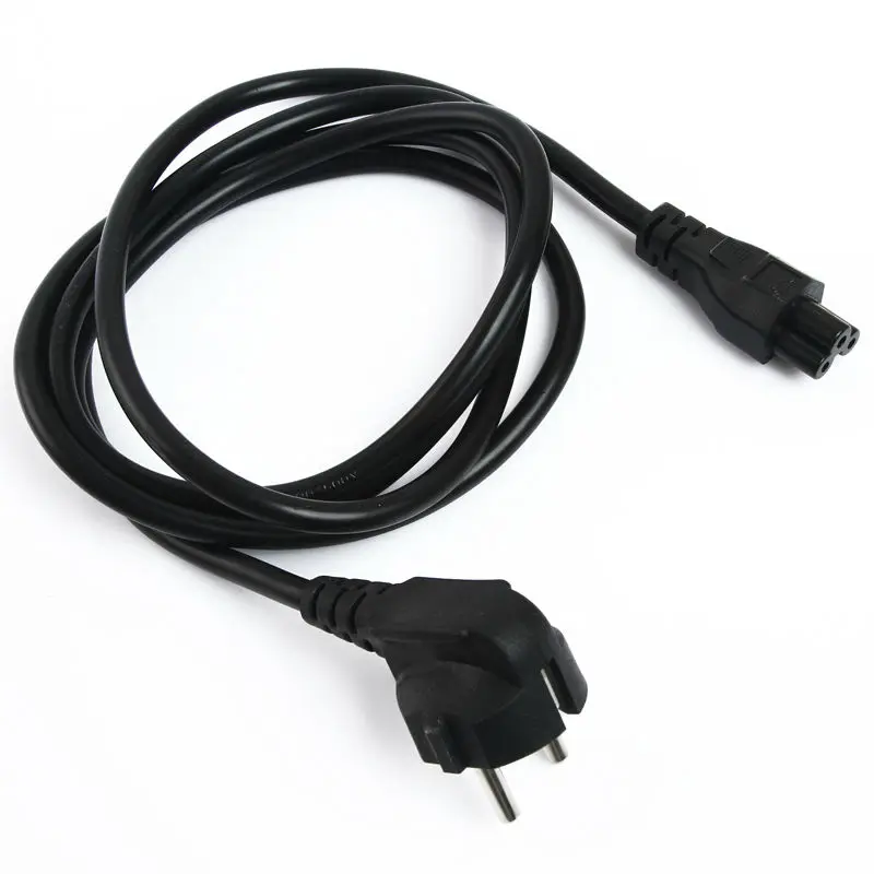 1 шт. 1,5 м кабель питания ЕС 2-зубец ноутбук адаптер переменного тока 2 Pin сливы хвост