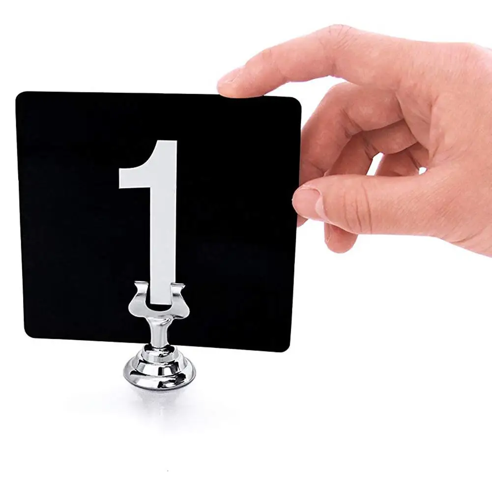 

Stainless Steel U-shaped Table Number Holder Mini Dining Table Seat Number Card Clip Stand Table Card Holder Table Number Stand