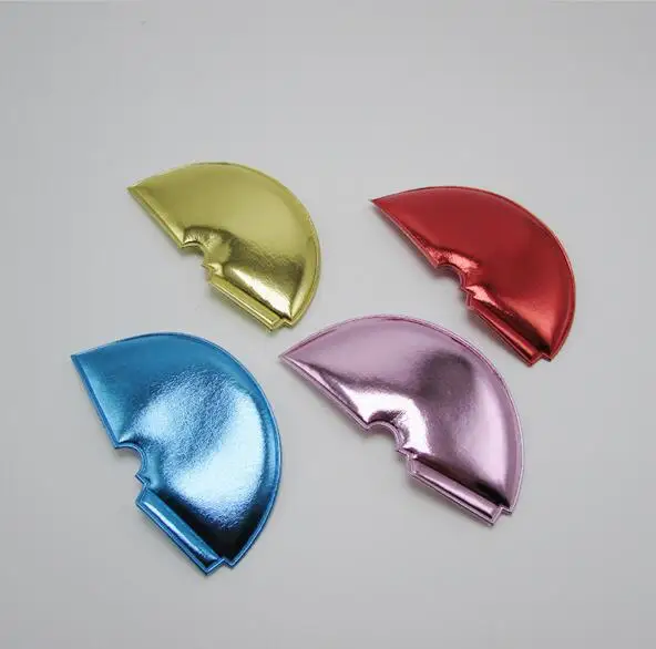 

30pcs/lot 9x5cm Mixed Padded Pu Hat Material Appliques For Kid DIY Patch And Baby Headdress Accessories