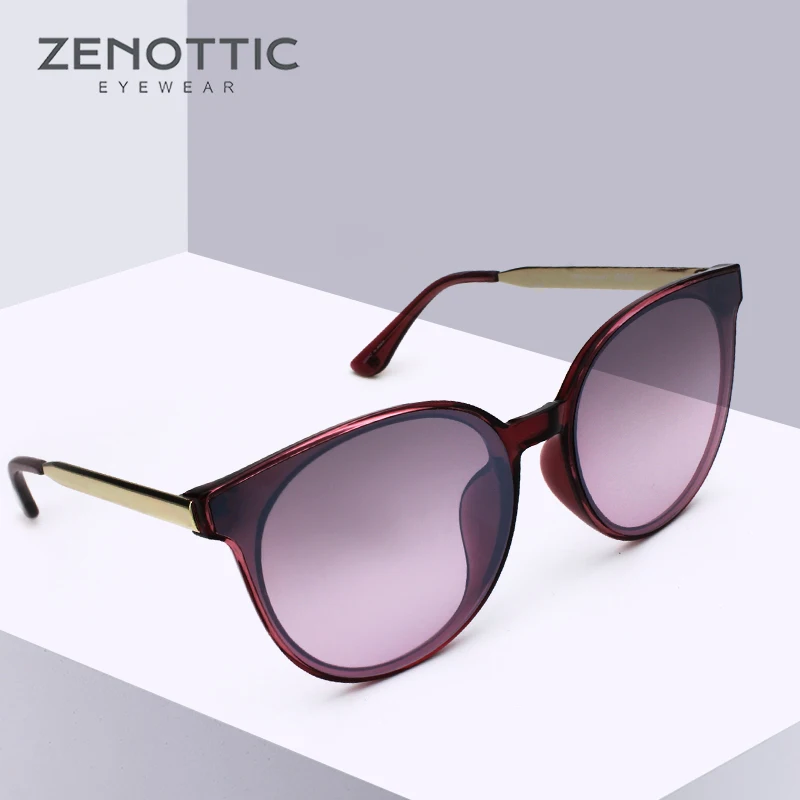 ZENOTTIC Для женщин Корея солнцезащитные очки солнцезащитные Горячий круглый Винтаж зеркало Тощий большой конструктор негабаритных