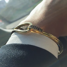 Mcllroy манжета мужские браслеты браслет Новые мужские ювелирные изделия серебро/черный/крутой циркон любовь манжеты браслеты подарок на день Святого Валентина pulseira masculina