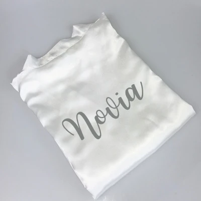 C&Fung Bridal Satin Robe Women Dama de Honor Espanol spanish Wedding Robe Novia Kimono Bride Party Bridesmaid Robes bride robes silk robe