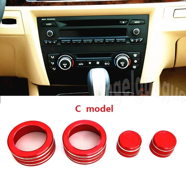 Auto Center konsole klimaanlage volumen control knob knopf ring abdeckung  rahmen aufkleber Für BMW 3 serie E90 E92 E91 - AliExpress