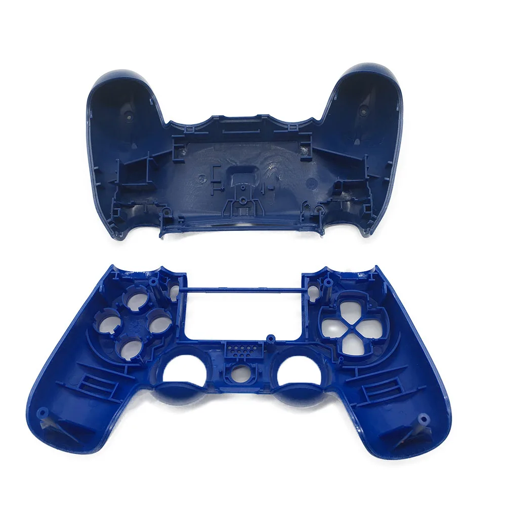 Пластиковый матовый черный синий красный корпус чехол для sony PS4 Pro беспроводной контроллер Передняя Задняя крышка - Цвет: Blue Blue