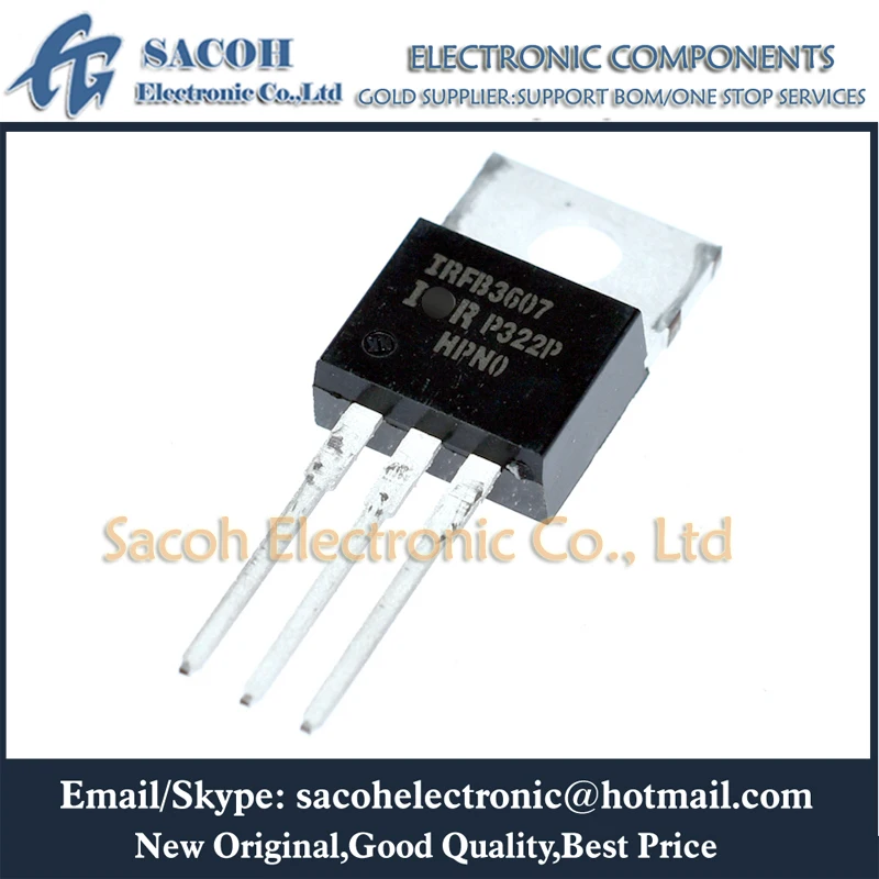 

Free Shipping 10Pcs IRFB3607PBF IRFB3607 IRFB3607G IRFB3607S TO-220 80A 75V HEXFET Power MOSFET