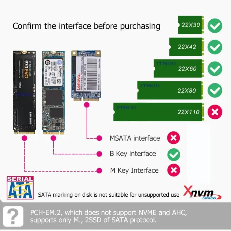 SATA 3,0 22 Pin SATA для M.2 SSD адаптер M2 Плата расширения для ключа B/(B+ M) ключ SATA сигнала M.2 NGFF SSD 2242/2260/2280