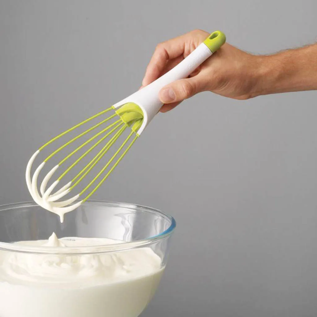 

Collapsible Eggbeater Manual Self Turning Silicone Whisk Hand Mixer Blender Egg Tools Egg Beater Paste Cream Milk Stiring Tool
