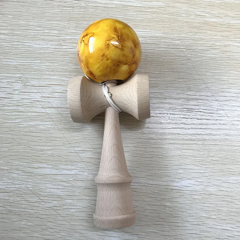 6 см мраморные цветные деревянные шары Kendama, умелые шарики для жонглирования, профессиональные игрушки для игр на открытом воздухе для детей и взрослых