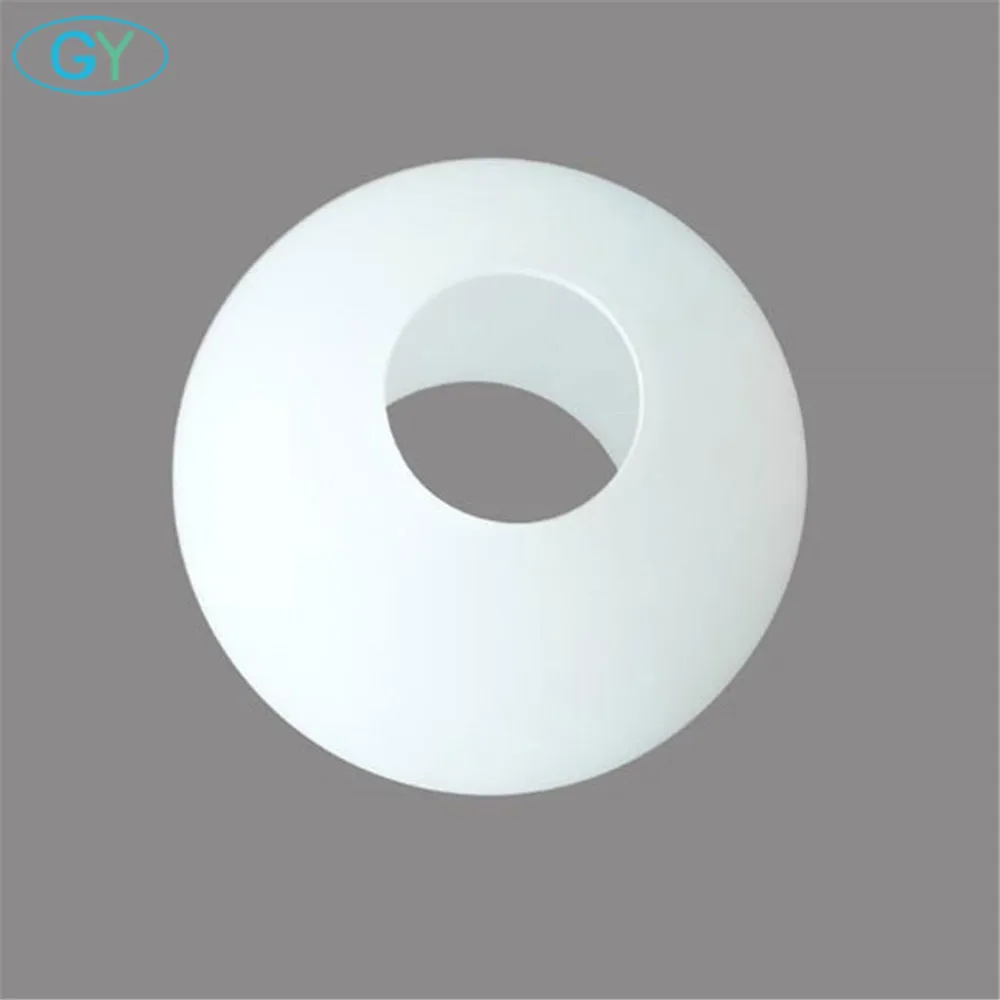 Glass Lamp Shade D4cm D3cm Opening E27 E14 Milky Glass Replacement Part for Chandelier