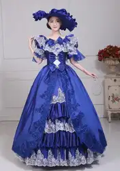Костюмы на Хэллоуин для взрослых костюмы королевы edwardian платья средневековое викторианское бальное платье викторьен Косплей Размер 3XL