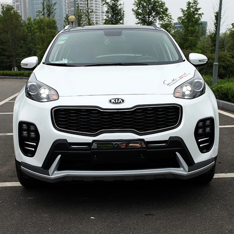 Подходит для Kia Sportage KX5 Передний+ задний бампер диффузор бамперы для губ защитная накладка ABS хромированная отделка 2PES