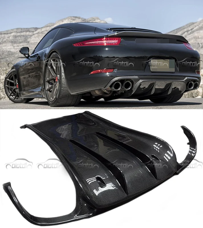 

OLOTDI Car Styling Carbon Fiber Rear Diffuser 911 Series Back Lip For Porsche Carrera VRS Style 911