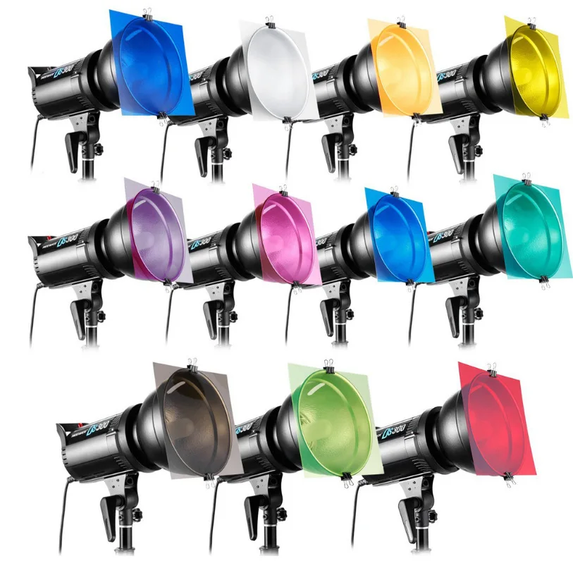 Placas para o Filme Papel de Filtro 8 e 11 30×30 Cm e 12 Polegada Flash Led Cor Gel Filtros Fase Festa Teatro Luz Cor Gel Filtro