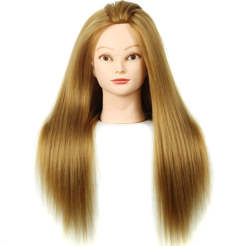Female Training Mannequin Head Hair Yaki Dummy Head 20" Maniqui
