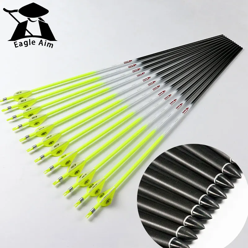 Hunting Archery Crossbow Bolts 12Pcs Carbon Arrow Bolts Spine300 Compound Bow Shoot ID6.2mm Protect Ring Nock velvet jewelry packaging bag portable dust protect storage pouch necklace bracelet earring ring wrapping bag gift storage box