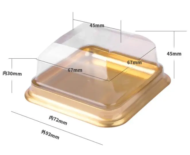 

100 pcs/lot Clear Cake Container / Cupcake Muffin Box / Plastic Disposable Wedding Shower