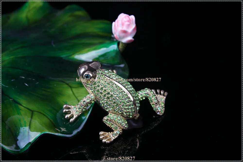 Frog Jewelry Trinket Box Collectible Animal Souvenir Decoration Gifts