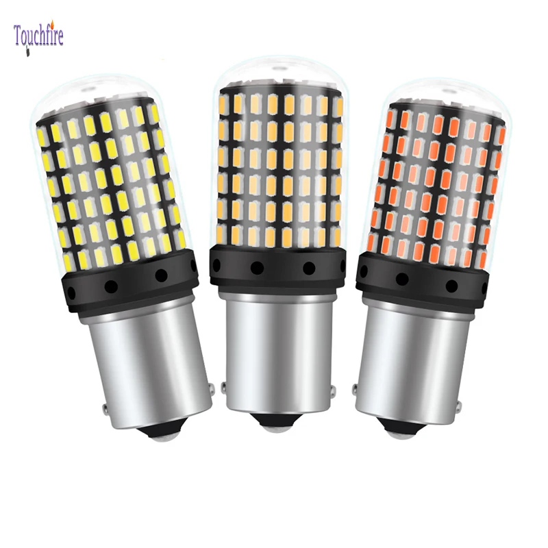 

2xLED Car Bulb Canbus 1156 BA15S BAU15S P21W T20 7443 WY21W Error free Reverse Brake Turn Signal DRL Auto Light For VW Passat