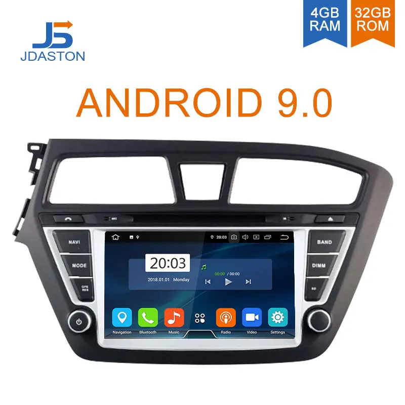 

JDASTON Android 9.0 Car Multimedia Player For Hyundai I20 2015-2018 4G+32G GPS Navigation Stereo 2 Din Car Radio Auto Audio WIFI