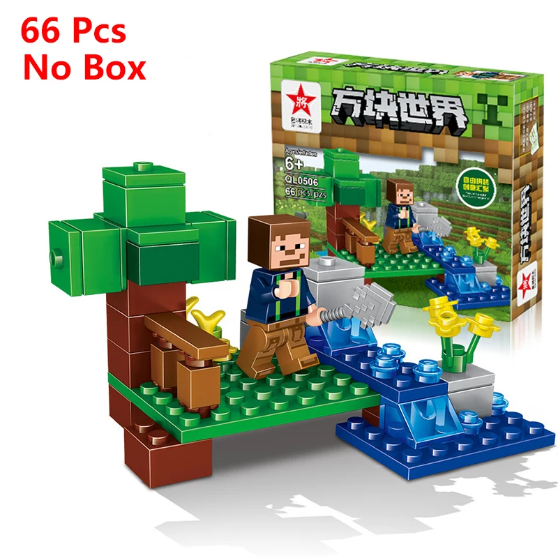 My World Minecrafted Figures Building Blocks 4 in 1 DIY Garden Bricks Compatible With Legoed Minecraft City Educational Toys For Children Gift (5)