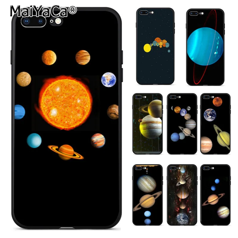 MaiYaCa Saturn Saturnus Planets of Solar System Phone Accessories Case for Apple iPhone 8 7 6 6S Plus X 5 5S SE 5C Cellphones