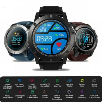 

Bluetooth Smart Watch Fitness Sleep Tracker 1.3" Waterproof Rate Monitor Sports Bracelet Heart for Android iOS High Quality