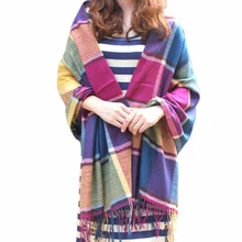 Creative Scarves Women Hot 2016 Oversized Blanket Tartan Shawl Scarf Warm Shawl Plaid Cashmere Imitation Scarf cachecol hijab