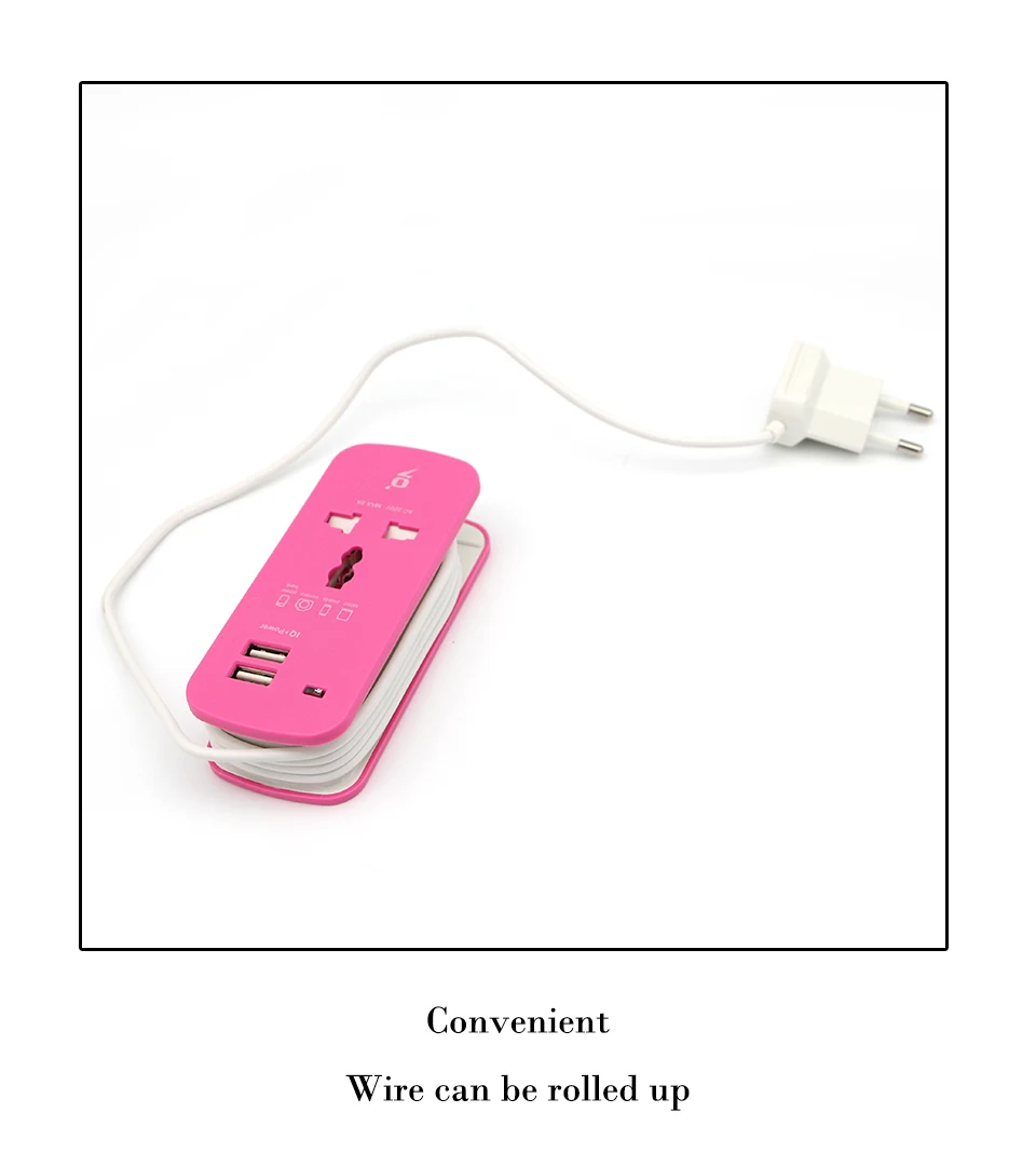 Colorful All in One Universal International Plug Adapter 2 USB Port World Travel Power Charger Adapter Extension Socket (6)
