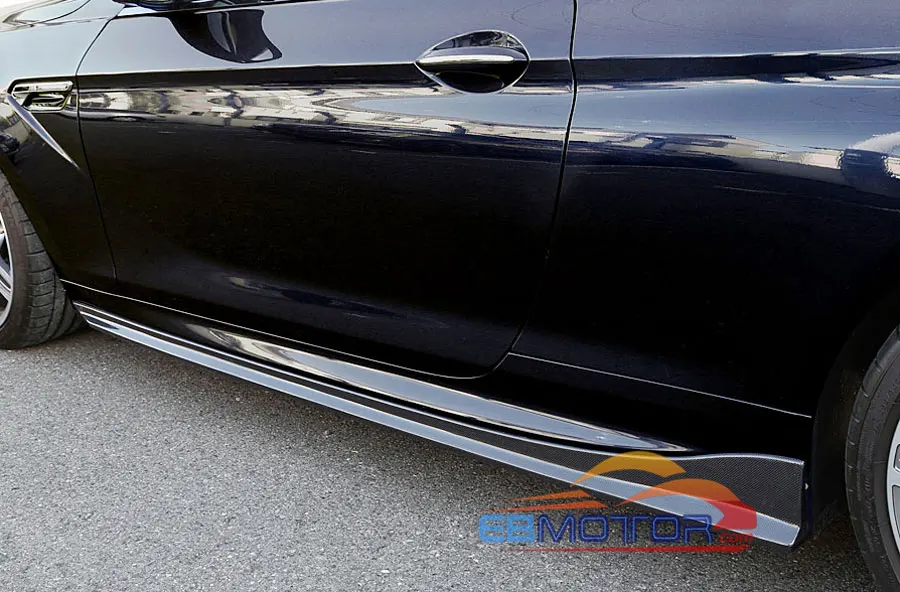 3D Style Real Carbon Fiber Side Skirts 2 pcs For BMW F12 F13 640i 650i M6 2Door M-Sport package