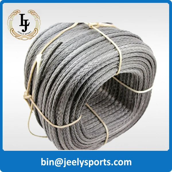 

Free Shipping 1500m 1690kg  4mm 12 strand uhmwpe hollow braid rope glider winch cord