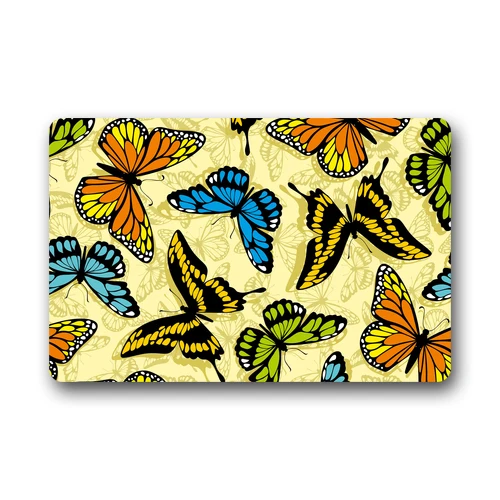 Nice Personalized Butterfly Collection Flying Monarch Vogue Picture Printed Doormat 23.6 x 15.7 | Дом и сад