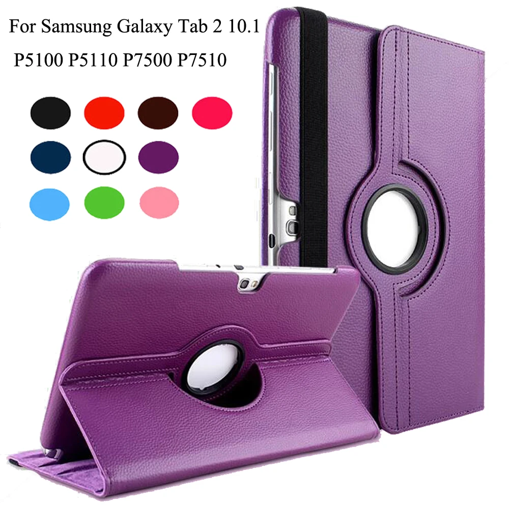 P5100 чехол для планшета 360 градусов вращающаяся подставка Samsung Galaxy Tab 2 10 1 P5110 P7500 P7510