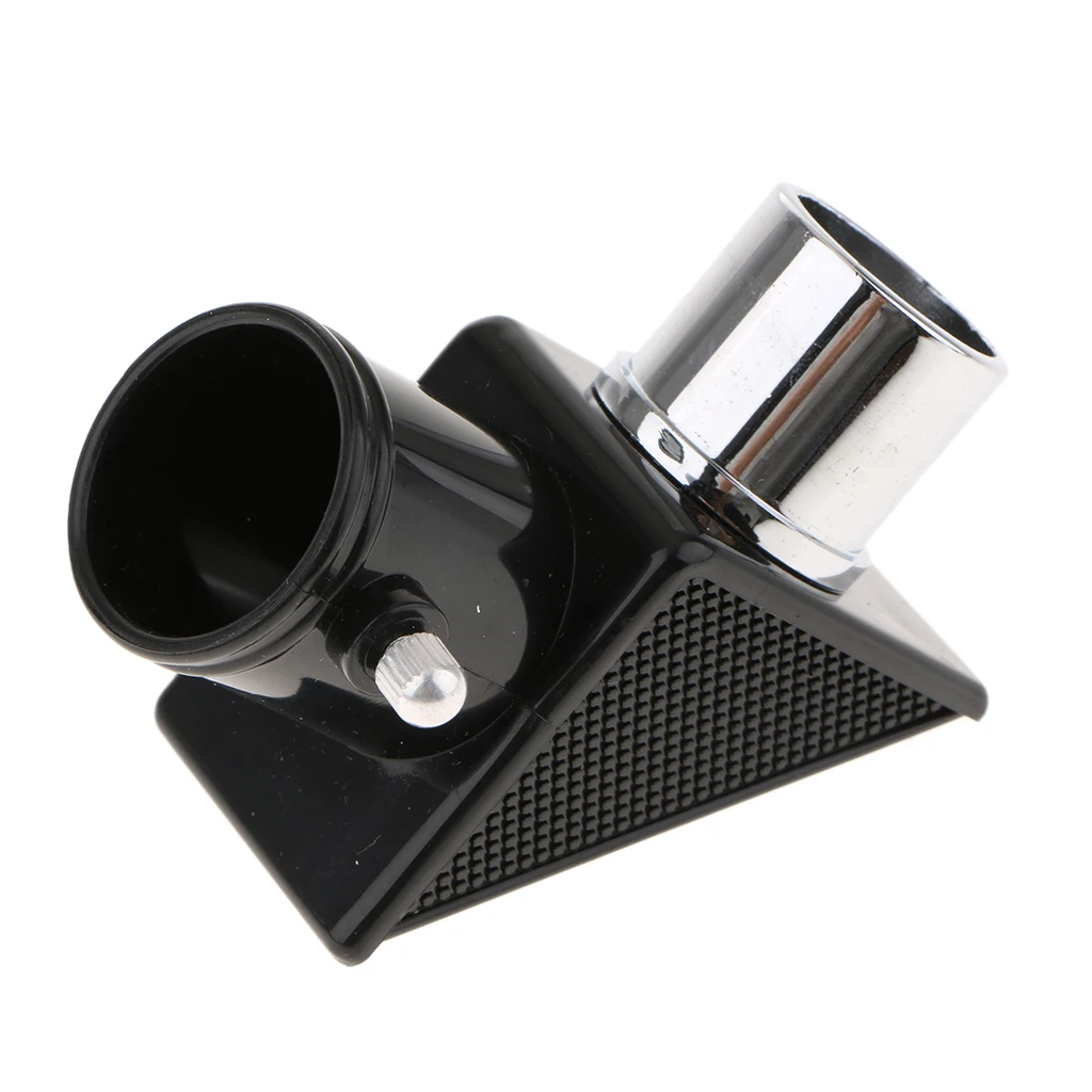 90-Degree Mirror Diagonal Adapter- Thread for Any 0.965'' Filters and 0.965-inch Telescope Eyepiece(Black+Silver