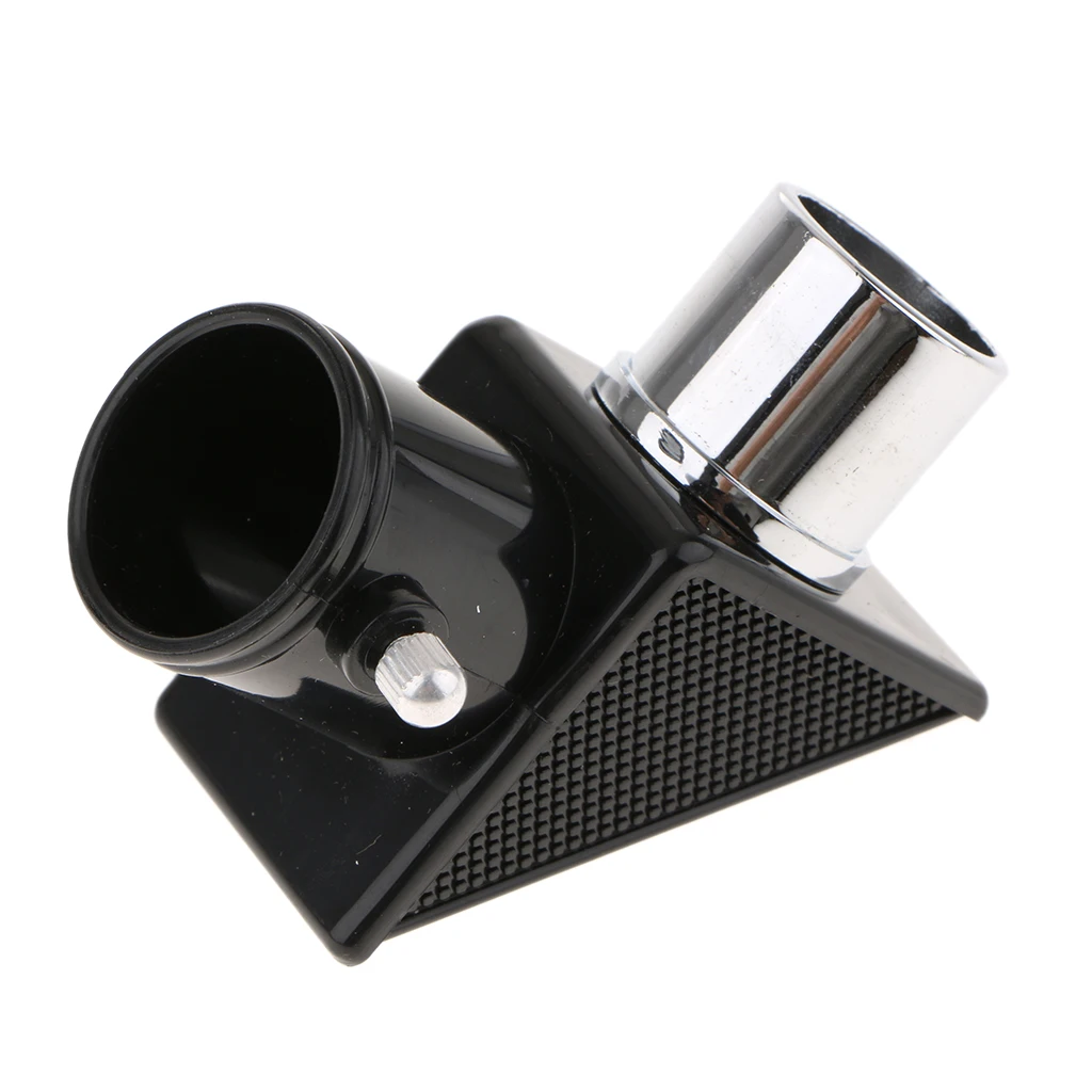 

90-Degree Mirror Diagonal Adapter- Thread for Any 0.965'' Filters and 0.965-inch Telescope Eyepiece (Black+Silver)