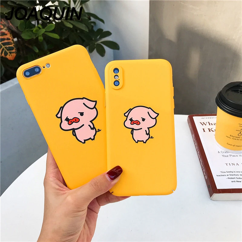 Чехол для iPhone 6 S 7 8 Plus X матовый жесткий PC чехол мобильного телефона желтый цвет |