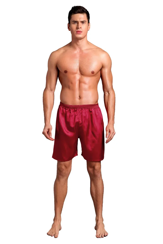 Летние Новые мужские атласные пижамы повседневные мужские штаны шорты свободного кроя мягкие пижамы для сна Размер M L XL 2XL 0720