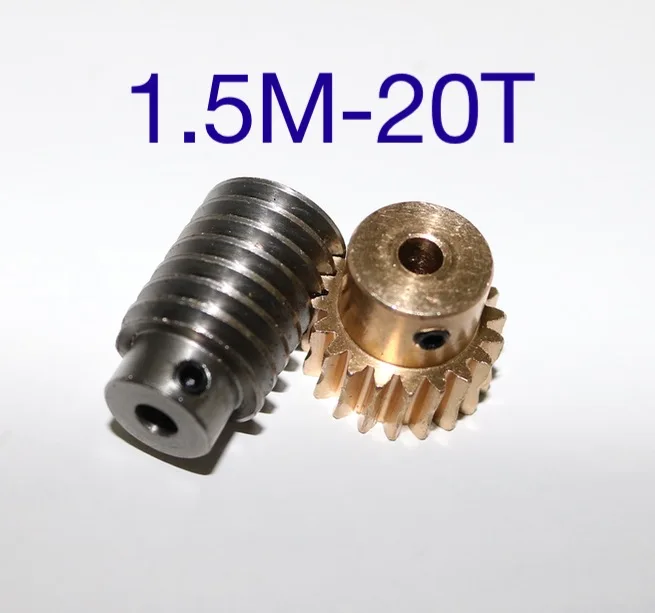 

1.5M-20T reduction ratio:1:20 copper worm gear metal worm reducer transmission parts--gear hole:10mm rod hole:10mm