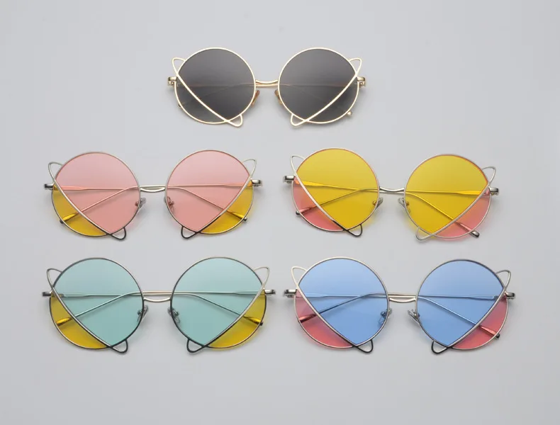 JackJad, модные, двойные, цветные, тонированные, океанские линзы, круглые солнцезащитные очки для женщин, фирменный дизайн, Future, солнцезащитные очки Oculos De Sol S31138